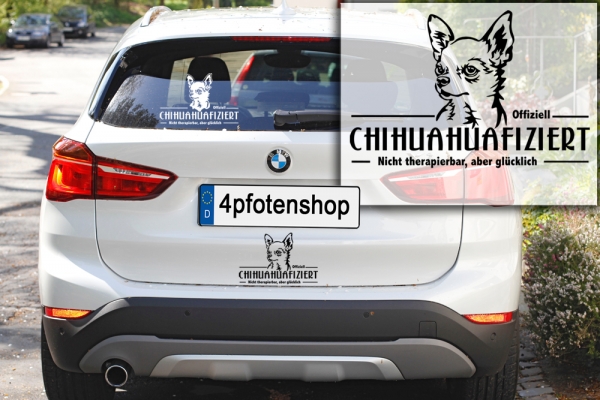 Aufkleber Chihuahua "Chihuahuafiziert"