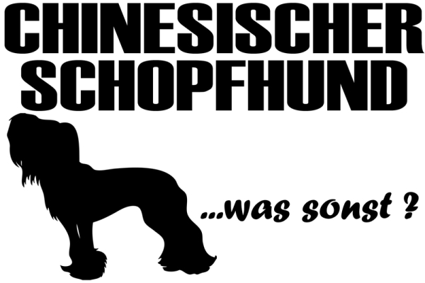 Aufkleber Chinese Crested Dog