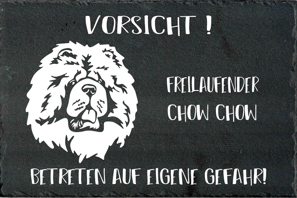 Schieferplatte Chow Chow