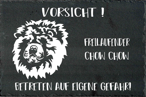 Schieferplatte Chow Chow