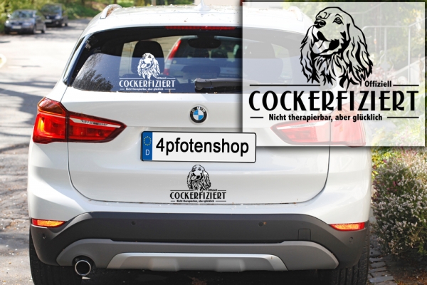 Aufkleber Cocker Spaniel "Cockerfiziert"