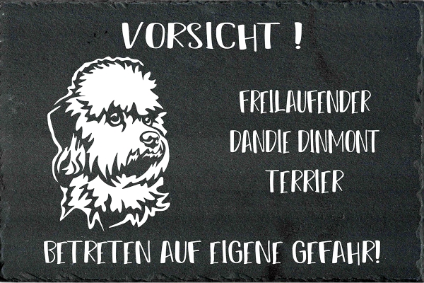 Schieferplatte Dandie Dinmont Terrier