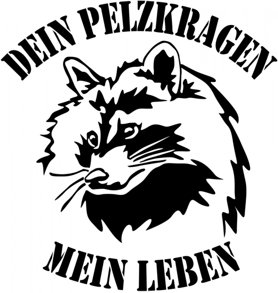 Aufkleber Anti-Pelz