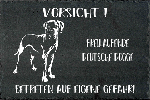 Schieferplatte Deutsche Dogge