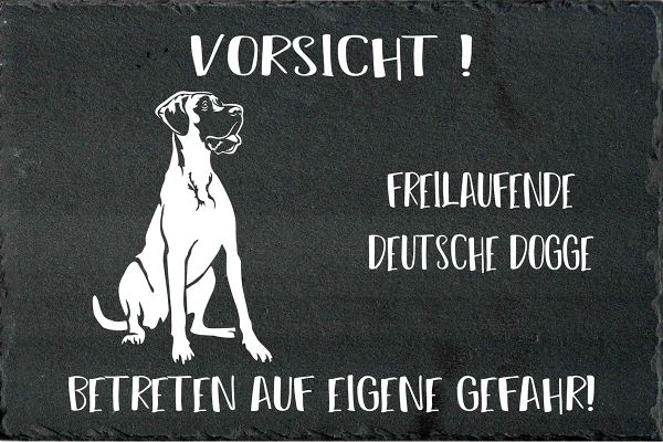 Schieferplatte Deutsche Dogge