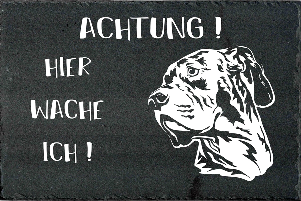 Schieferplatte Deutsche Dogge