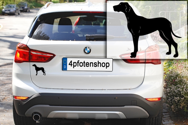 Autoaufkleber Deutsche Dogge stehend Silhouette