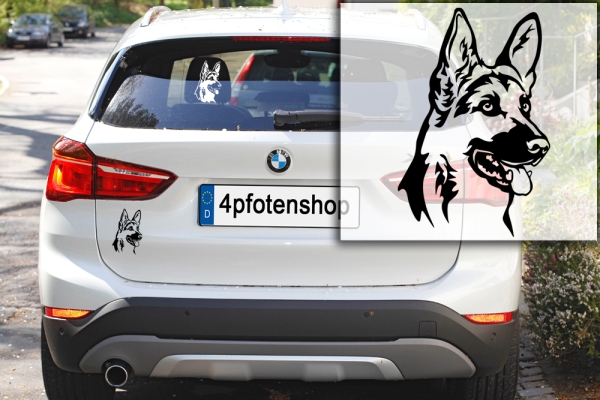 Autoaufkleber "Deutscher Schäferhund" Kopf