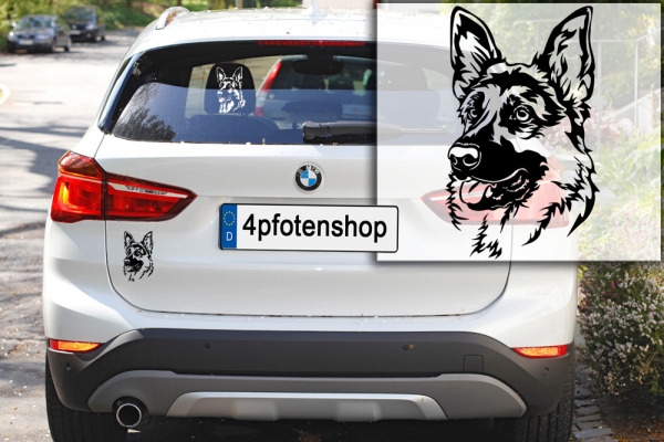 Autoaufkleber "Deutscher Schäferhund" Kopf