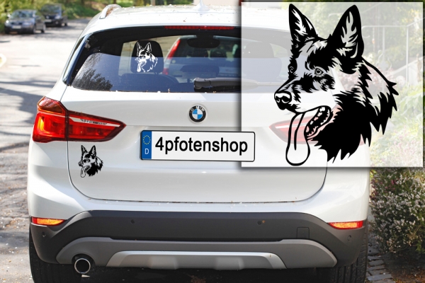 Autoaufkleber "Deutscher Schäferhund" Kopf