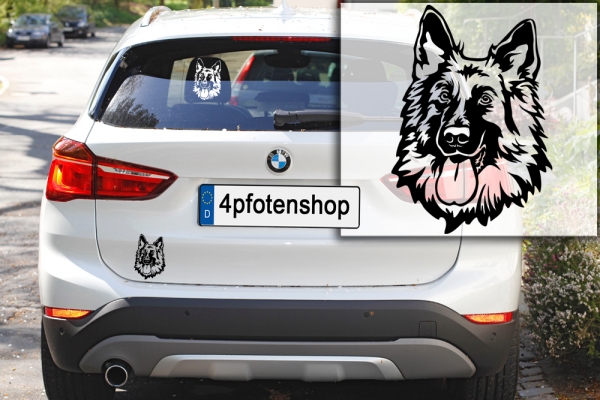 Autoaufkleber "Deutscher Schäferhund" Kopf