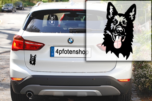 Autoaufkleber "Deutscher Schäferhund" Kopf