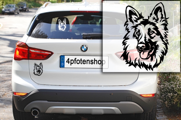 Autoaufkleber "Deutscher Schäferhund" Kopf