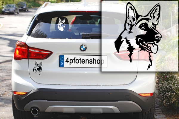 Autoaufkleber "Deutscher Schäferhund" Kopf