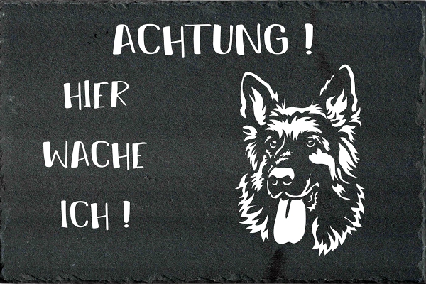 Schieferplatte Deutscher Schäferhund