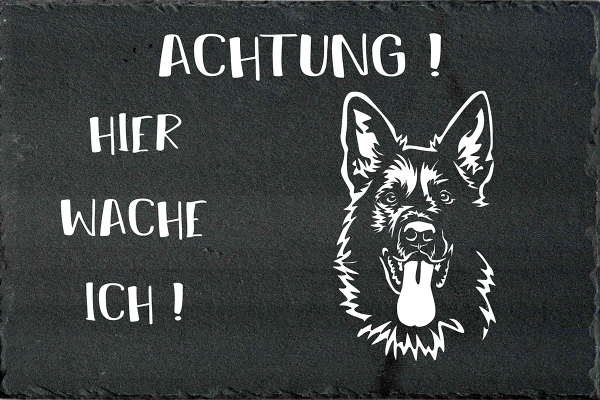 Schieferplatte Deutscher Schäferhund