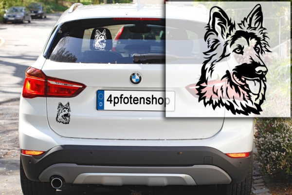 Autoaufkleber "Deutscher Schäferhund" Kopf