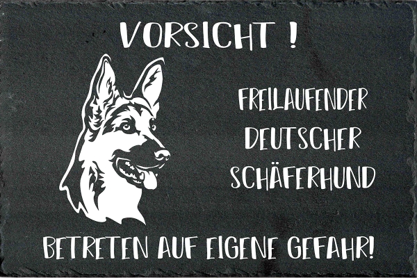 Schieferplatte Deutscher Schäferhund