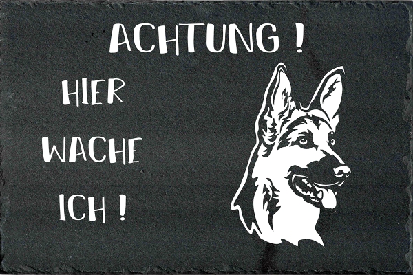 Schieferplatte Deutscher Schäferhund