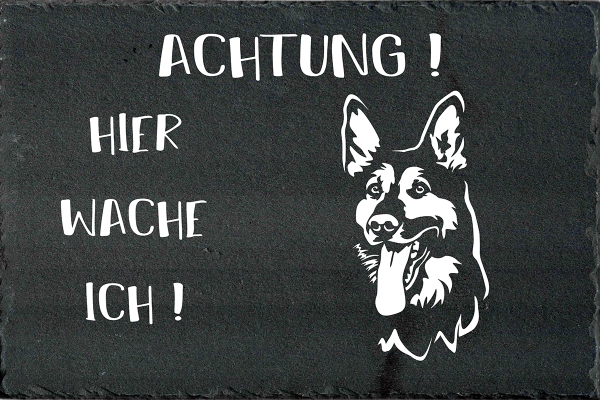 Schieferplatte Deutscher Schäferhund