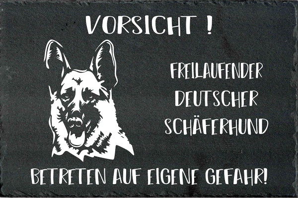 Schieferplatte Deutscher Schäferhund