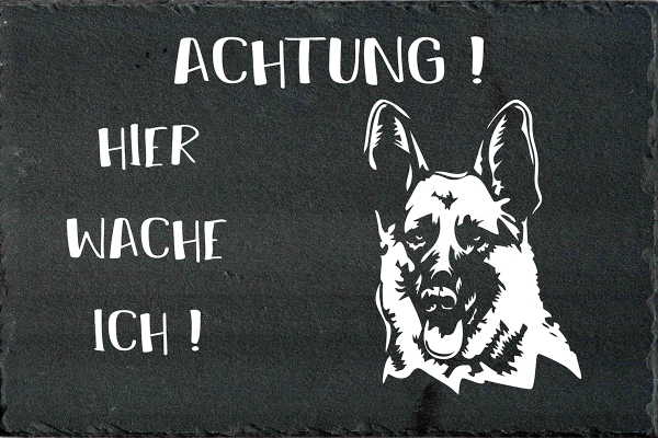 Schieferplatte Deutscher Schäferhund