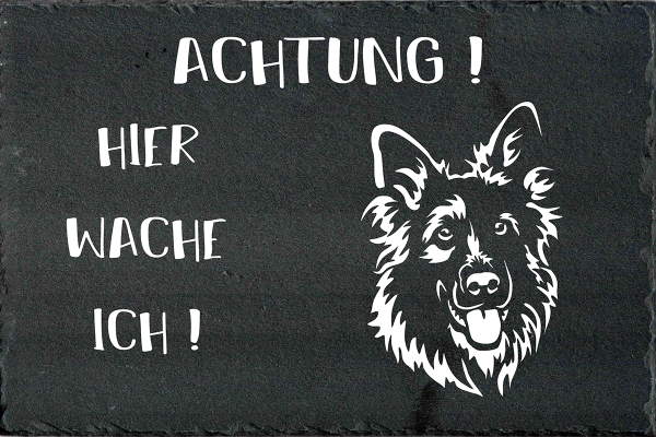 Schieferplatte Deutscher Schäferhund