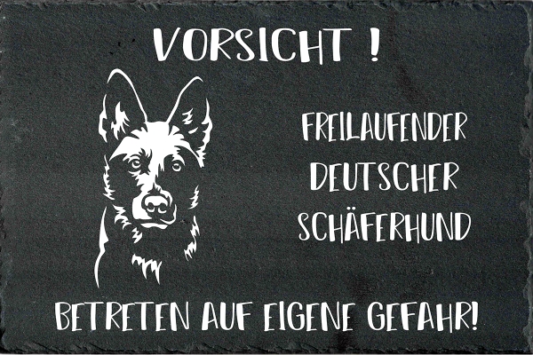 Schieferplatte Deutscher Schäferhund