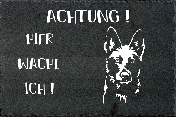 Schieferplatte Deutscher Schäferhund