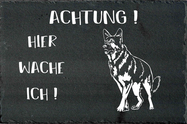 Schieferplatte Deutscher Schäferhund