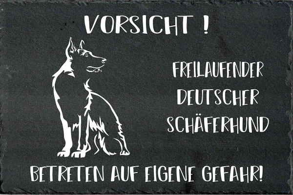 Schieferplatte Deutscher Schäferhund