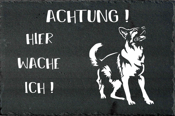 Schieferplatte Deutscher Schäferhund