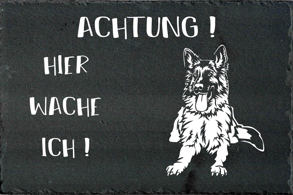 Schieferplatte Deutscher Schäferhund