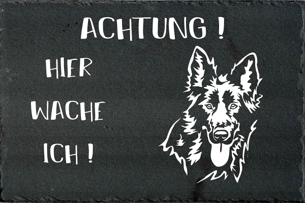 Schieferplatte Deutscher Schäferhund