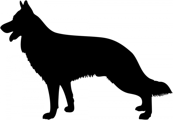 Autoaufkleber - Silhouette - Folienaufkleber Deutscher Schäferhund