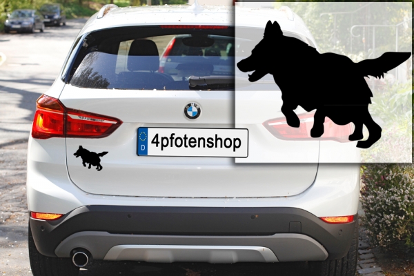 Autoaufkleber Deutscher Schäferhund rennend Silhouette