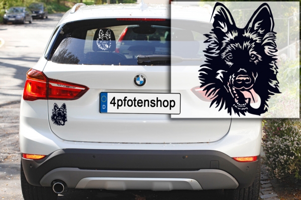 Autoaufkleber "Deutscher Schäferhund" Kopf