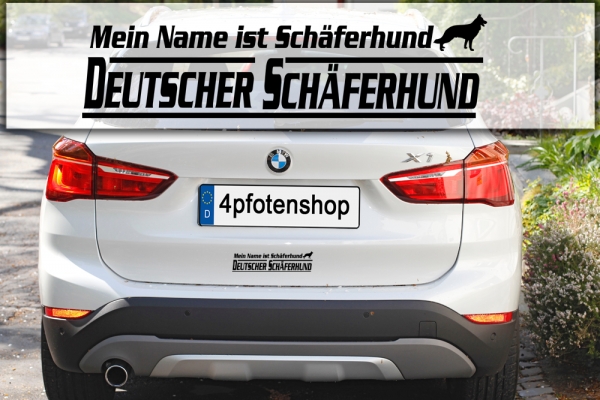 Aufkleber "Mein Name ist Deutscher Schäferhund"