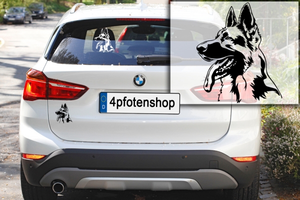 Autoaufkleber "Deutscher Schäferhund" Kopf