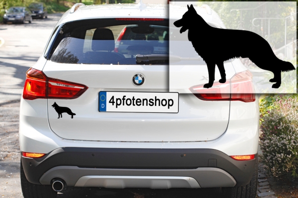 Autoaufkleber Deutscher Schäferhund stehend Silhouette