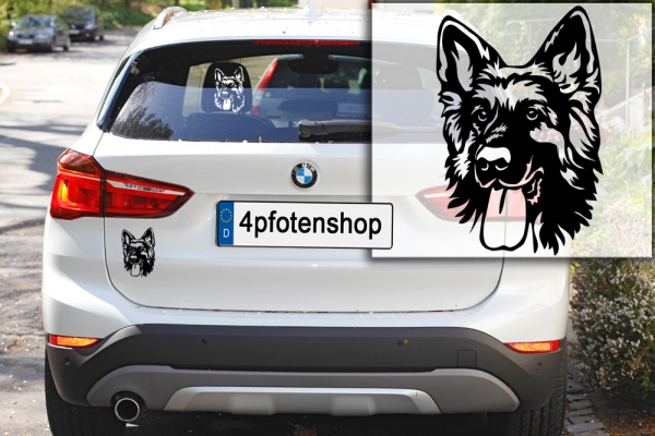 Autoaufkleber "Deutscher Schäferhund" Kopf