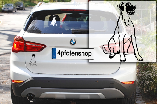 Autoaufkleber "Deutsche Dogge" Kontur