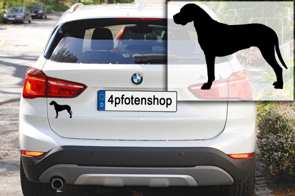 Autoaufkleber Presa (Dogo) Canario laufend Silhouette