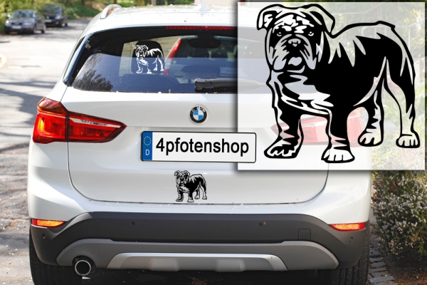 Autoaufkleber "Englische Bulldogge" Kontur