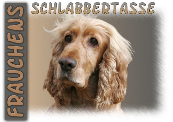 Fototasse Englischer Cocker Spaniel Herrchen/Frauchen