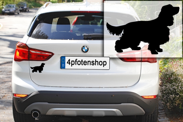 Autoaufkleber Englischer Cocker Spaniel stehend Silhouette