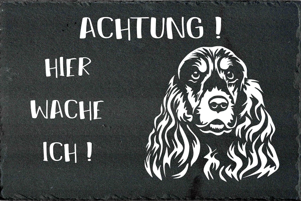 Schieferplatte Englischer Cocker Spaniel