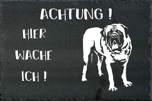 Schieferplatte Englischer Mastiff