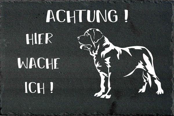 Schieferplatte Englischer Mastiff