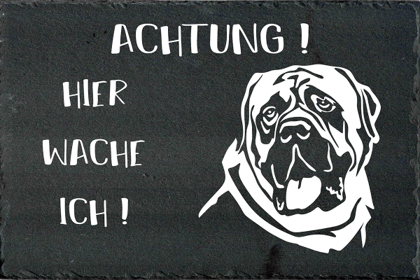 Schieferplatte Englischer Mastiff